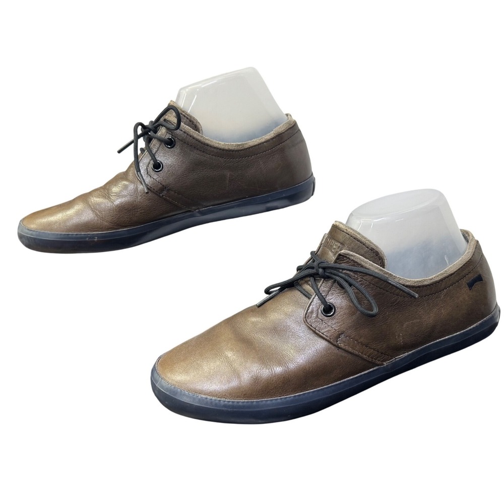 Camper Peu Cami Brown Leather Lace Up‎ Minimalist Sneakers Womens Shoes